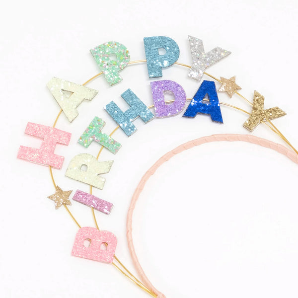 Glitter Stirnband · Happy Birthday