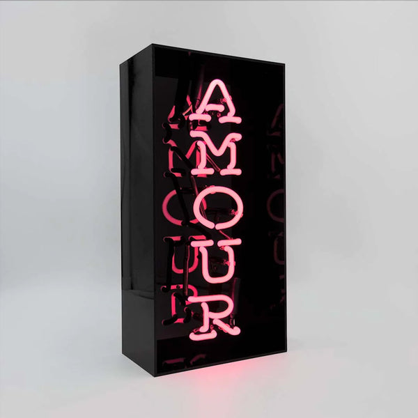 Neon-Sign "Amour" Black