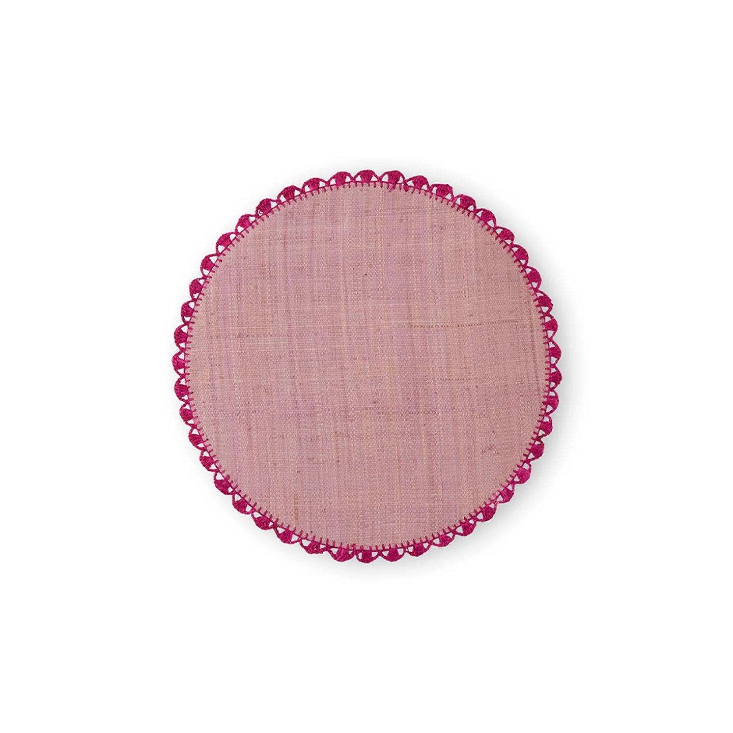 Tischset · 2er-Set  mit farbigen Rändern (Rosa)