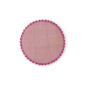 Tischset · 2er-Set  mit farbigen Rändern (Rosa)