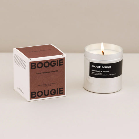 Duftkerze BoogieBougie · Dark Honey & Tobacco