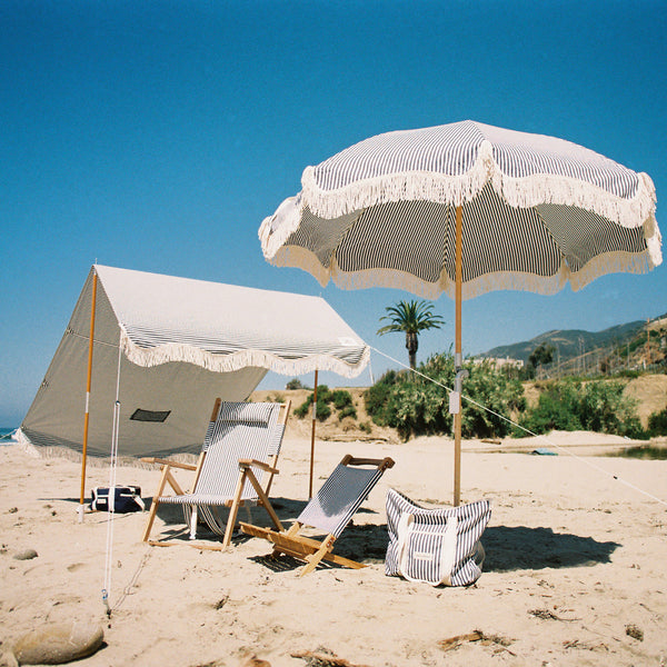 Premium Beach Umbrella · Sonnenschirm · Laurens Navy Stripe