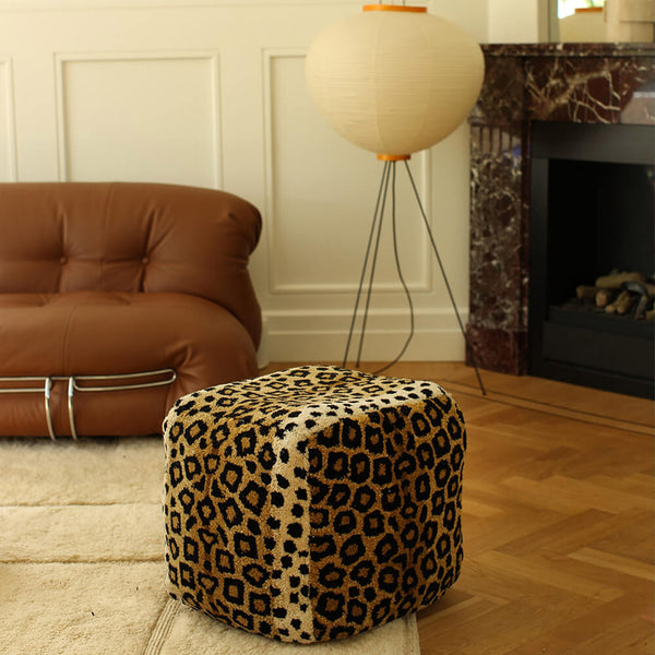 Pouf · Leopard (Klein)