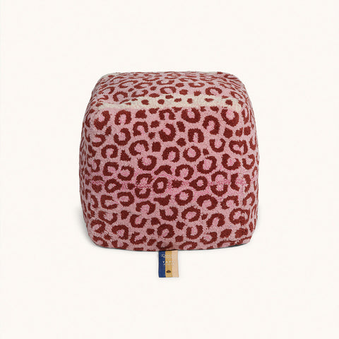 Pouf · Leopard Rosa (Klein)