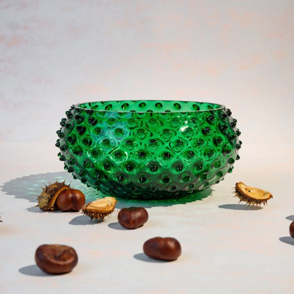 Hobnail Bowl · Dark Green