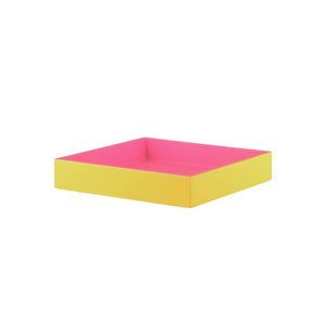 Buntes Tablett · Pink Gelb