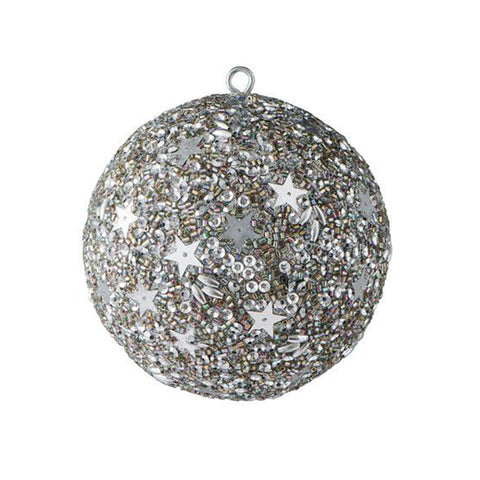 Weihnachtskugel · Sterne Silber