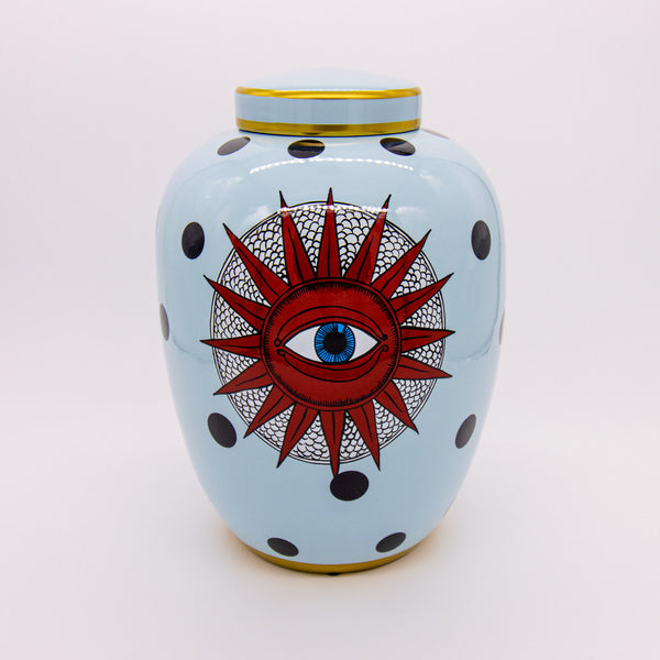 Vase mit Deckel · Eye