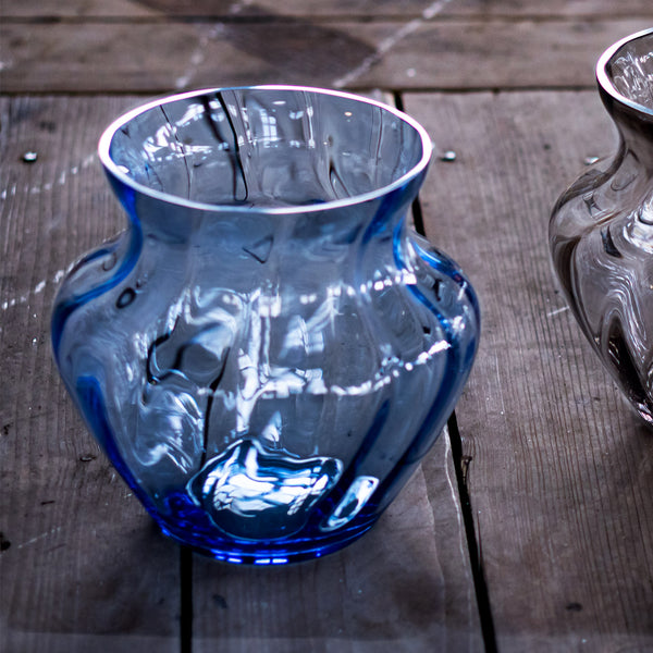 Marika Vase · Underlay Blue Smoke · Large