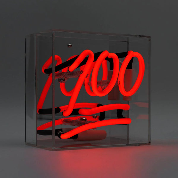 Neon-Sign "100"