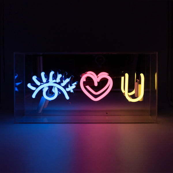 Neon-Sign "Eye love u"