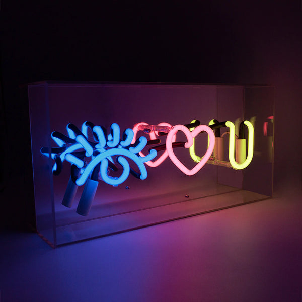 Neon-Sign "Eye love u"