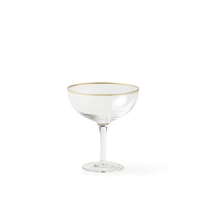 Champagner Gläser · 6er Set · mit goldenem Rand